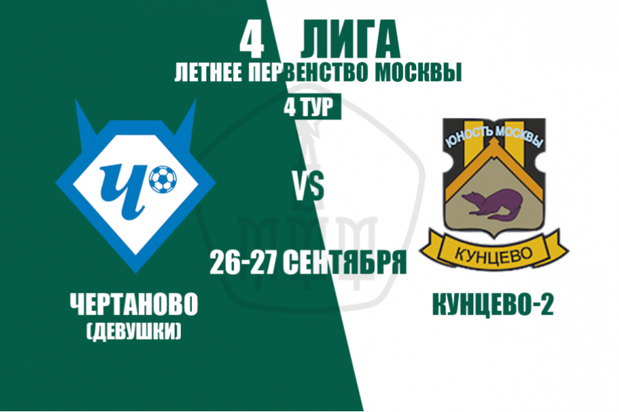 «Чертаново» (девочки) – «Кунцево-2». Результаты матчей 4 тура Четвертой Лиги